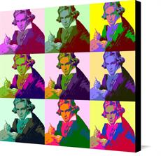 Canvas print of Ludwig Van Beethoven (1712-73) Pop Art by the artist icarusismart Matthew Lacey