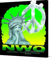 Canvas print of NEW WORLD ORDER MARIJUANA MOVEMENT by the artist 420 top2bottomempire fashion