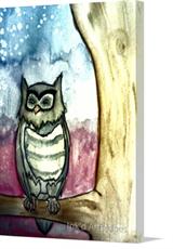 Canvas print of Night Owl by the artist Ink'd Artscapes