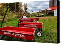 Canvas print of Radio Flyers at the Farm by the artist Crossing Borders Media