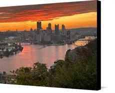 Canvas print of Red city Morn by the artist Kissingermd