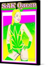 Canvas print of SAK QUEEN MARIJUANA MOVEMENT by the artist 420 top2bottomempire fashion