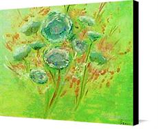 Canvas print of Wildflower Bouquet by the artist debbiepaints