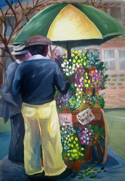 Blacl-Flower-Seller-Cart by janiemcgee