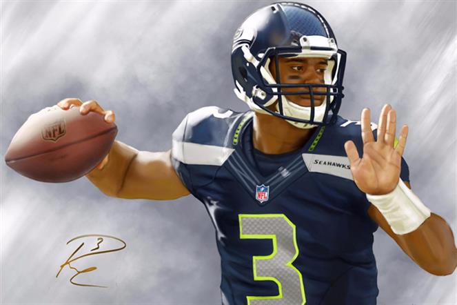 Russell-Wilson-Poster-Exclusive-Edition-Russell-Wilson-Canvas by Royal Printing