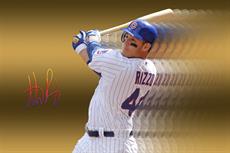 Poster print of Anthony Rizzo Gold Canvas Exclusive Edition Anthony Rizzo Gold Poster by the artist Royal Printing