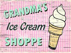 Poster print of Grandma&#39;s Ice Cream Shoppe by the artist Enloe Art 
