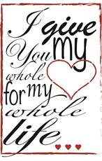 Poster print of I give you my heart by the artist Designed By Mommy