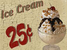 Poster print of Ice Cream 25  cents by the artist Enloe Art 