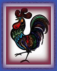Poster print of Kitchen Rooster by the artist Grittynitty's Art World