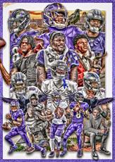 Poster print of Lamar Jackson Career Collage. by the artist BillBengalsGuy