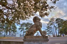 Poster print of Lions Bridge at Sunset by the artist Amy Jackson