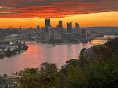 Poster print of Red city Morn by the artist Kissingermd