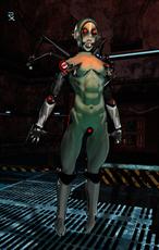 Poster print of Scary Cyborg by the artist Yurihausen