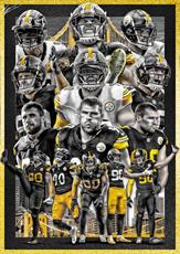 Poster print of TJ Watt Steelers Poster (Color Splash) by the artist BillBengalsGuy
